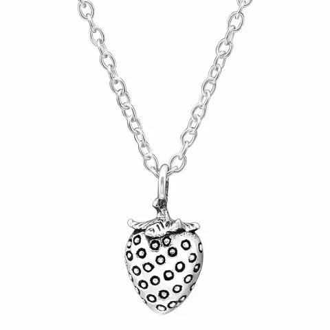 Erdbeere Halskette aus Silber und Anhänger aus Silber