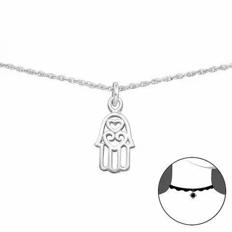 Hamsas Hand Halskette aus Silber und Anhänger aus Silber