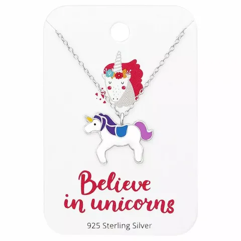 Pferde Halskette aus Silber und Pferd aus Stahl