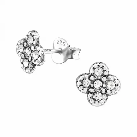 Blumen Ohrringe in Silber
