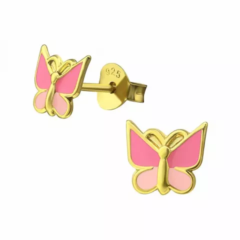 Schmetterlinge Ohrringe in vergoldetem Silber