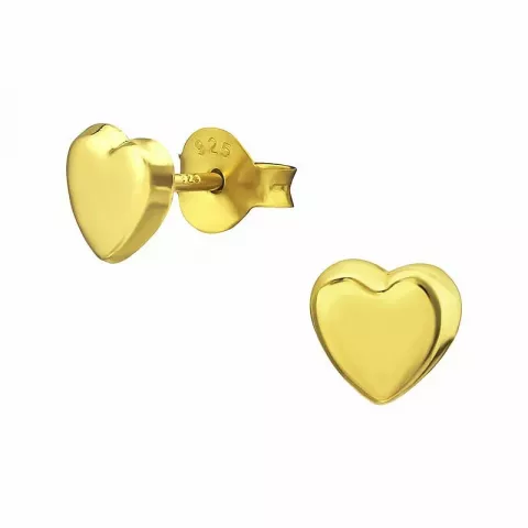 Herz Ohrringe in vergoldetem Silber