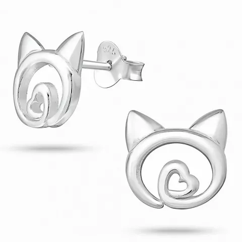 Katzen Ohrringe in Silber