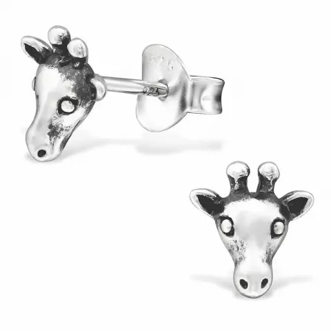 Kleinen Giraffe Ohrringe in Silber