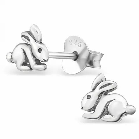 Kleinen Kaninchen Ohrringe in Silber