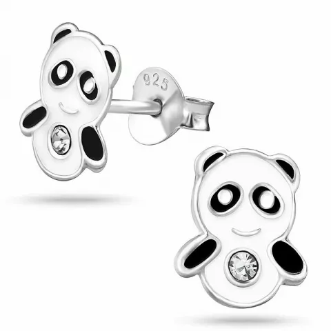 Panda Silberohrringe in Silber