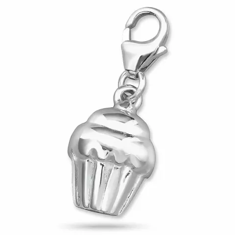 Elegant cup cake Charm Anhänger aus Silber 