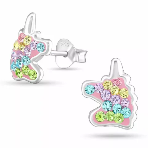 Einhorn Ohrstecker in Silber