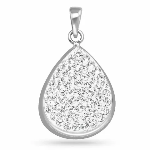 Tropfen Bergkristall Anhänger aus Silber