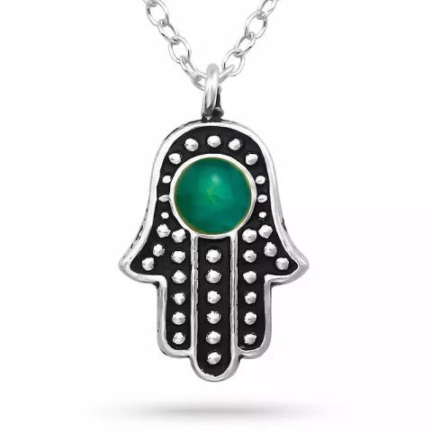 Stimmung Hamsas Hand Halskette aus Silber und Anhänger aus Silber