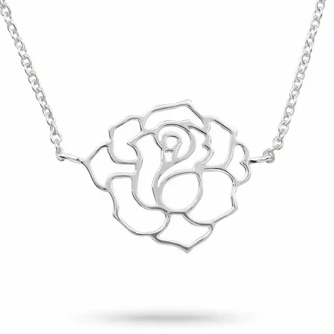 Rose halskette aus silber und anhänger aus silber