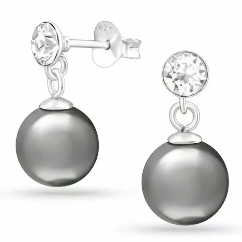 Lange perle ohrringe in silber