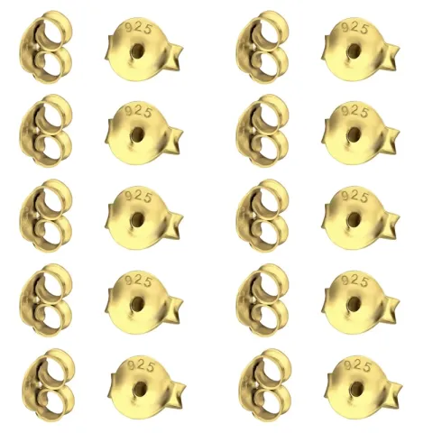 10 Paar Butterflys in vergoldetem Sterlingsilber