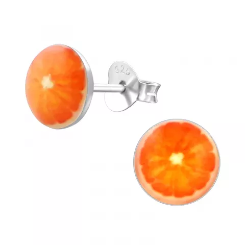 Orange Ohrringe in Silber