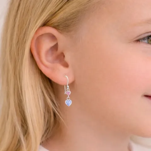 lange Herz Ohrringe in Silber - Little Ones