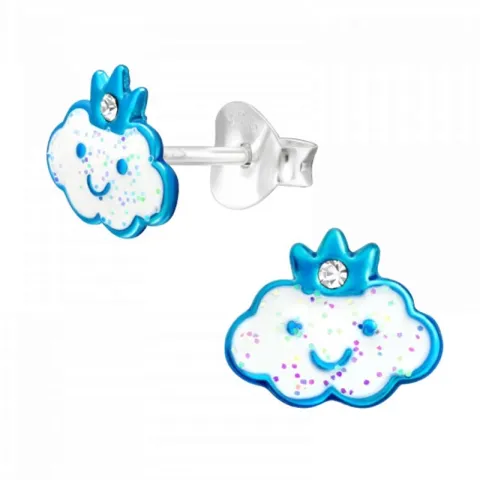 Wolken Kinderohrringe in Silber