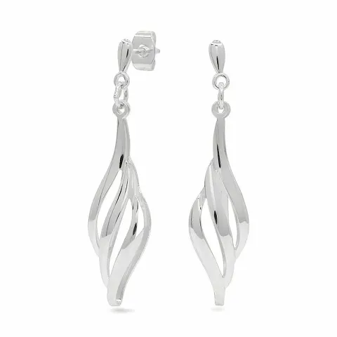 Großen lange Ohrringe in Silber