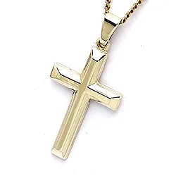 Kreuz Anhänger aus 9 Karat Gold