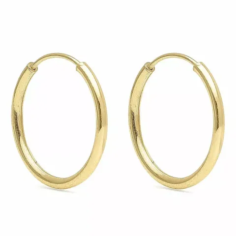 13 mm Kreole in vergoldetem Silber