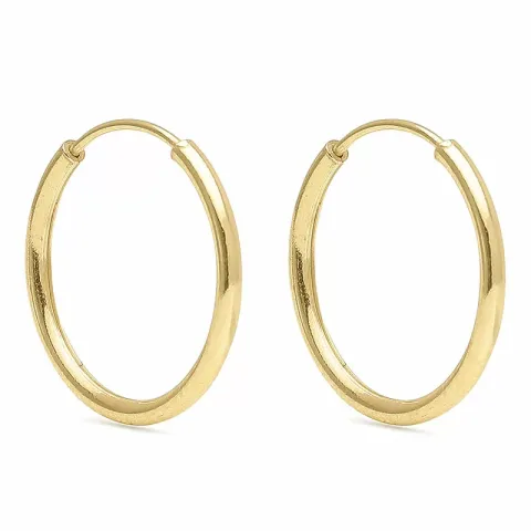 Kollektionsmuster 15 mm Kreole in vergoldetem Silber