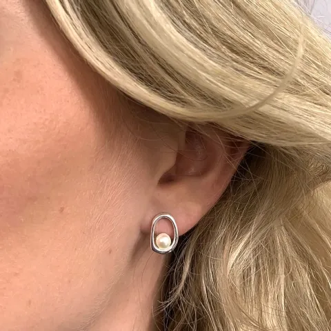 Perle Ohrringe in Silber