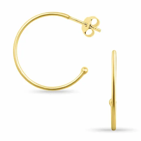 großen Halbkreole in vergoldetem Silber