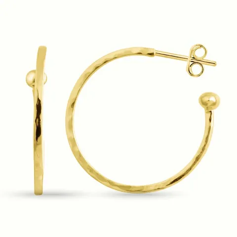 großen Halbkreole in vergoldetem Silber