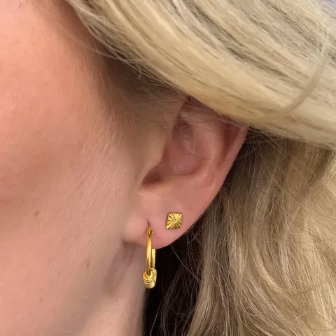 Kreolenohrringe in vergoldetem Silber