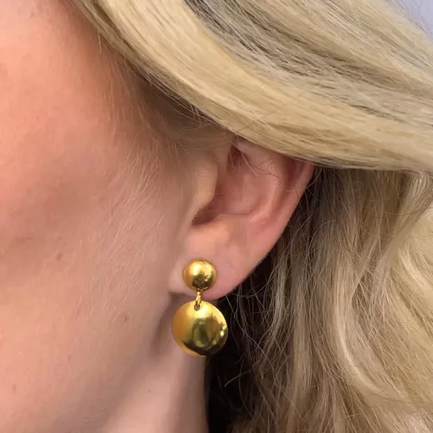 runden Ohrringe in vergoldetem Silber