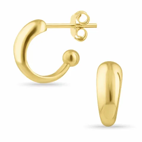 Halbkreolen in vergoldetem Silber