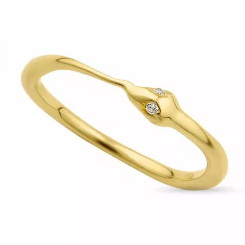 Schlange Ring aus vergoldetem Sterlingsilber