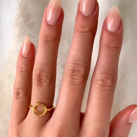 runder Ring aus vergoldetem Sterlingsilber