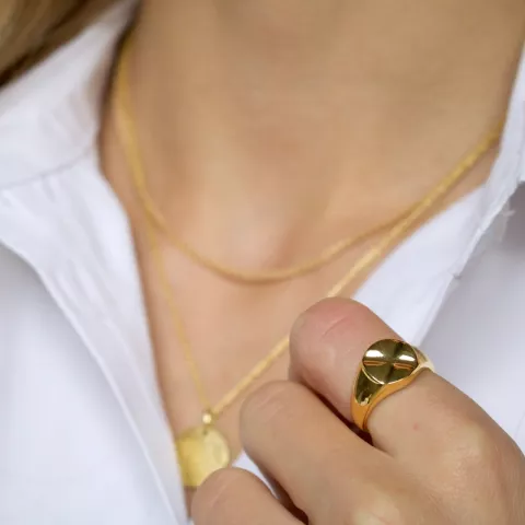 Ring mit Kratzern aus vergoldetem Sterlingsilber