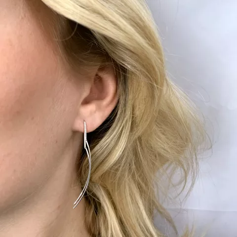 großen Ohrringe in Silber