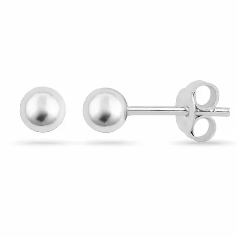 4 mm Kugel Ohrstecker in Silber