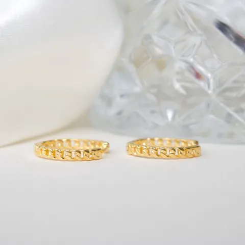 16,5 mm Kreole in vergoldetem Sterlingsilber