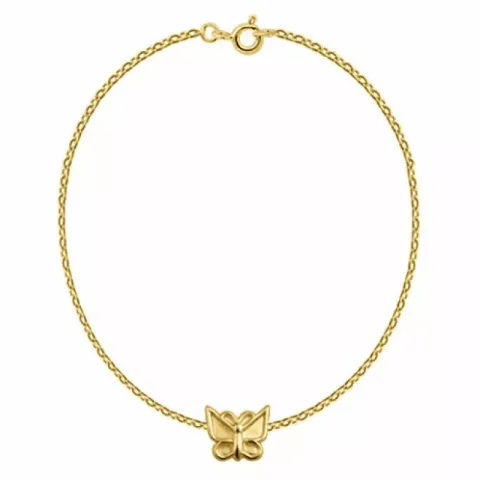 Fußkette aus vergoldetem sterlingsilber und schmetterling aus vergoldetem sterlingsilber