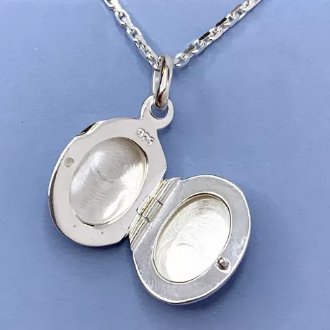 12 x 15 mm ovaler Medaillon aus Silber