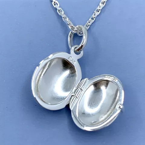 13 x 22,5 mm ovaler Medaillon aus Silber