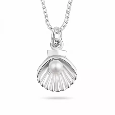 Muschel Perle Halskette aus Silber