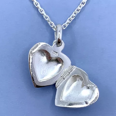 13,5 x 15,5 mm Herz Medaillon aus Silber