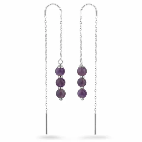 Amethyst ketten ohrringe in Silber