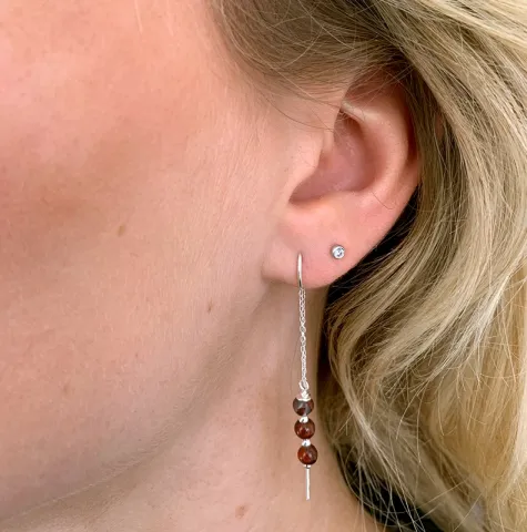 rotem jasper ketten ohrringe in Silber - Loom Stones