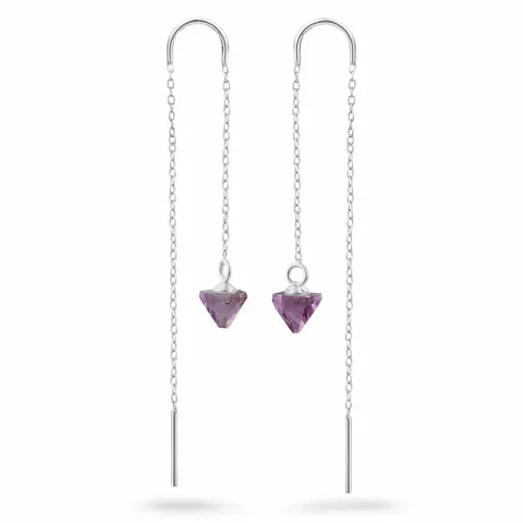 lavendelfarbenem Amethyst ketten ohrringe in Silber