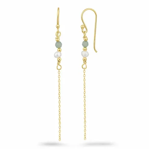 Perle ketten ohrringe in vergoldetem Silber - Loom Stones