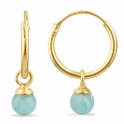 12 mm Amazonit Kreole in vergoldetem Silber - Loom Stones