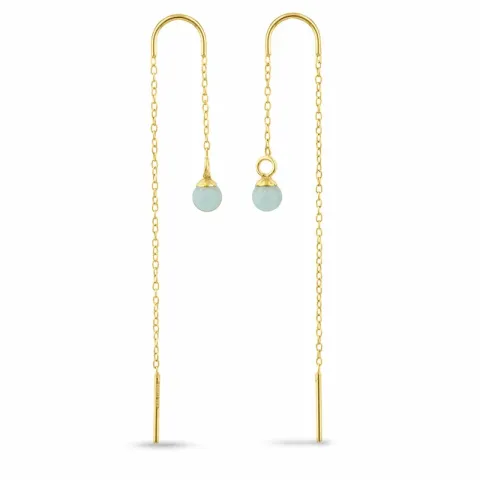 Amazonit ketten ohrringe in vergoldetem Silber