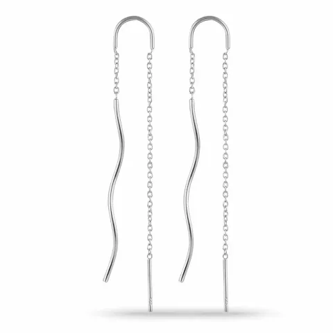 lange ketten ohrringe in Silber