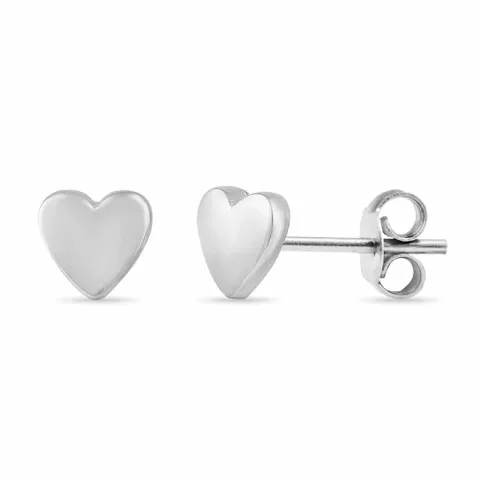 Herz Ohrstecker in Silber