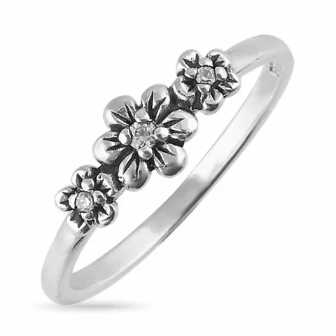 Blumen Ring aus Silber